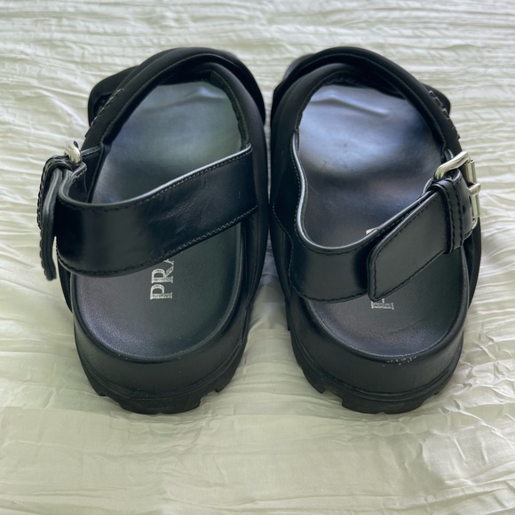 Prada CALZATURE DONNA padded crossover strap flat sandals | black | size EU 39.5 - Picture 7 of 11